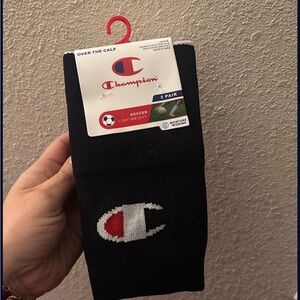 Champion Black Over the Calf Athletic Socks